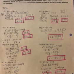 Algebra 2 unit 6 test answer key