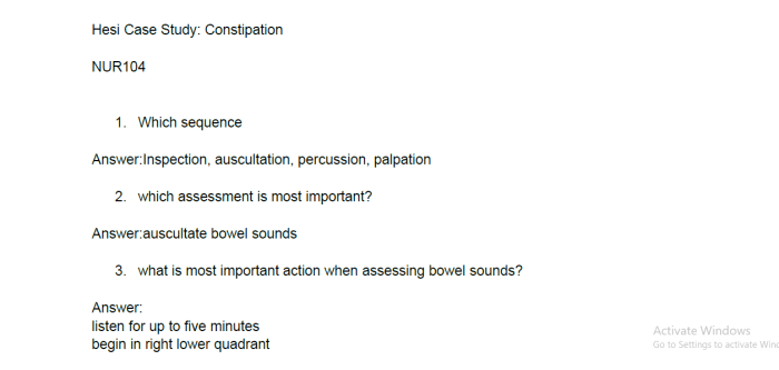 Hesi case study abdominal assessment