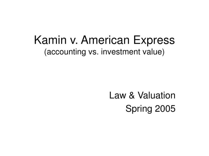 Kamin american express accounting investment value vs ppt powerpoint presentation