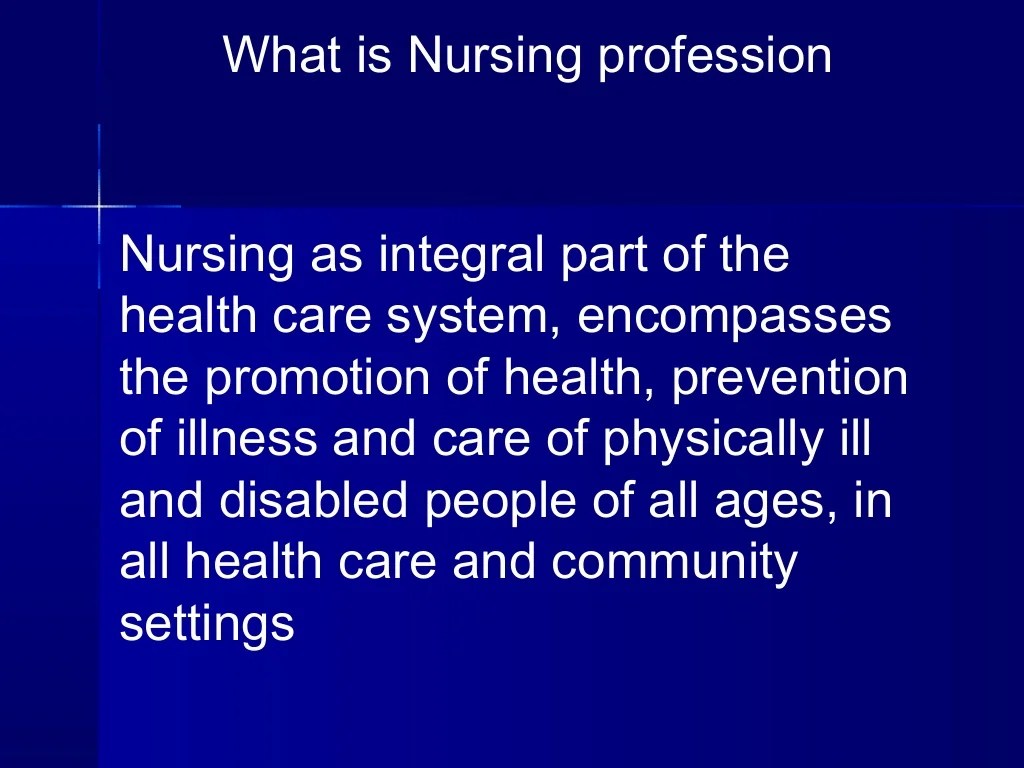 Which characteristic indicates that nursing is a profession